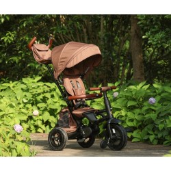 QPLAY RITO DELUXE Rubber sulankstomas triratukas guminiais ratais